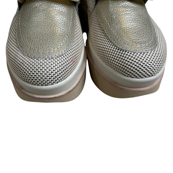 dolce vita Jhenee Platform Sneaker Size 7.5 Gold & Cream Mesh Sides - Picture 3 of 8